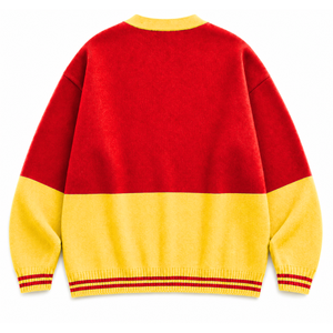 Sweat-shirt universitaire respirant personnalisé NSPDK Sorority avec logo brodé sur le devant, rouge et or, décontracté, manches longues, pour femme - Product Image 4