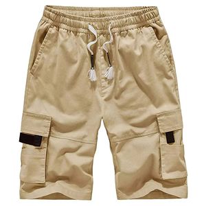 Shorts cargo pour homme, couleur unie, taille à cordon de serrage, multi-poches, shorts décontractés streetwear, respirants, 100% coton, shorts cargo pour homme - Product Image 4