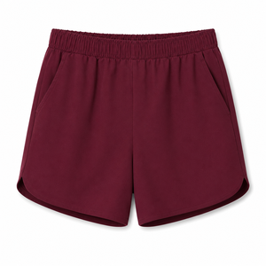 Custom Women's Mid-Waisted Breathable Button Running <b>Shorts</b> with Zipper Pockets Cotton Athletic Workout & Fitness <b>Yoga</b> <b>Shorts</b> - Product Image 4