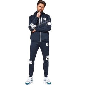 Conjunto Deportivo de Invierno Personalizado para Hombre, Talla Grande, Sudadera con Capucha y Pantalones Deportivos, 100% Algodón Felpa, Secado Rápido - Product Image 1
