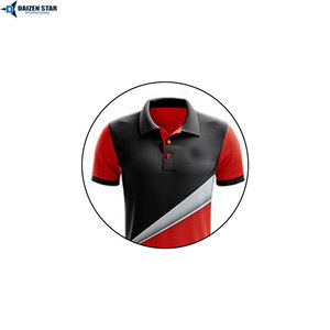 Men's Red Black Color Blocking Sports Kit Short Sleeve cricket uniform With Matching <b>Pants</b> Quick Dry Regular Fit All Seasons - Product Image 5