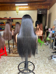 Venta al por mayor peluca vietnamita cierre 2x6 28 pulgadas pelo humano crudo HD encaje suizo, color natural, hueso recto pelo vietnamita crudo - Product Image 3