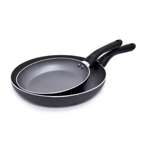 Heavy Duty <b>Commercial</b> Aluminum Cooking Pan With Heat Resistant Black Silicone Handle For Professional Restaurant Frying Pan - Product Image 4