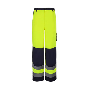 Pantalones de Seguridad de Alta Visibilidad para la Construcción, Duraderos, Color Amarillo con Paneles Oscuros en Contraste, Pantalones de Trabajo, Precio al por Mayor - Product Image 1