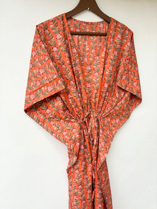 Vestido Kaftán Informal de Verano con Estampado Tropical, de Algodón, para Mujer, Ropa de Playa, sin Mangas, con Estampado Digital - Product Image 3