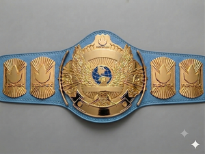 Ceinture de championnat de lutte poids lourd mondial Ronpex International personnalisée en cuir et laiton, qualité supérieure, unisexe, boîte RI-2605 5kg - Product Image 1