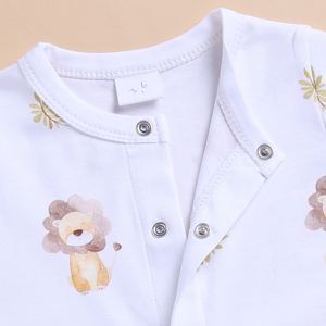 Combinaison de nuit en bambou biologique de qualité supérieure avec fermeture à pression - Little Roar - Product Image 4