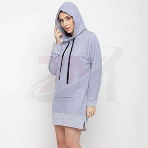 Novedades, Vestido de Punto con Capucha Personalizado para Mujer, Manga Larga, Color Sólido, Ropa de Otoño, 100% Algodón Transpirable con Bolsillos - Product Image 4