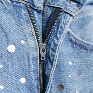 Jeans de Hombre con Cristales Brillantes, Diseño Nuevo, Corte Slim, 100% Algodón, Jeans de Mujer Personalizados con Tachuelas y Pedrería - Product Image 6