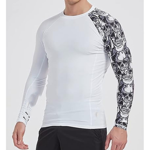 Men Long Sleeve Rash Guard <b>Compression</b> <b>Shirt</b> Graphic Print UV Protection Quick Dry Custom Logo OEM Supplier - Product Image 4