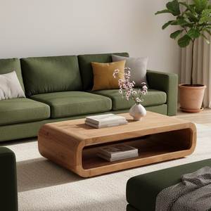 Modern <b>Rectangle</b> Wooden Handcrafted <b>Coffee</b> <b>Table</b> Living Room Center <b>Table</b> Rustic Teak Style Occasional Sofa <b>Table</b> Floor Mount - Product Image 1