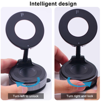 Aimant N52 Nouvelle Version Améliorée 360° °   Support de téléphone magnétique rotatif à ventouse, support étanche pour miroirs de gym, bureaux et tables