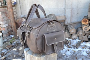 กระเป๋าหนังแท้สไตล์วินเทจสำหรับเดินทางช่วงสุดสัปดาห์สำหรับผู้ชายผู้หญิงกระเป๋าเดินทางความจุขนาดใหญ่หลายช่องกระเป๋าพกพา - Product Image 2