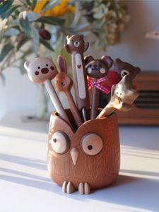 Fine Wooden Pencil and Pen Storage Wooden Workspace Accessory with Modern Appeal <b>Rustic</b> Timber Office Supply Organizer Wooden Wr - Product Image 5