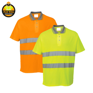 Hi Vis Safety Polo Reflective Work Polo Shirts <b>Fire</b> Resistant Hi Vis Polo Shirt With Reflector - Product Image 6