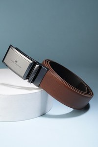 Ceinture automatique en cuir de vachette 2026, de luxe, avec boucle à ardillon et imprimé lettres, logo gravé sur mesure, pour tenue habillée ou décontractée - Product Image 4
