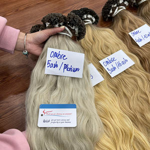 Extensions de cheveux en kératine humaine 100% vietnamienne, pointes en U, ondulées naturelles, double épaisseur, haute qualité, sans perte, prêtes à être expédiées - Product Image 1