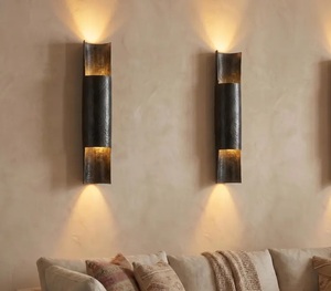 Handcrafted Golden Patina Brass Wall Sconce Removable up Light Fixture Rustic Art Deco Interior Lamp for Diwali Celebrations - Product Image 1