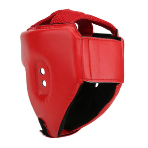 Protector de Cabeza para Boxeo, Casco Protector de Cuero PU para Adultos Unisex, Color Rojo Sólido, Cierre de Hebilla - Product Image 6