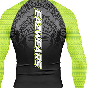 OEM ODM Rashguard MMA à manches longues par sublimation, sous-vêtement de compression imprimé personnalisé, maillot d'entraînement athlétique, maillots MMA personnalisés - Product Image 6