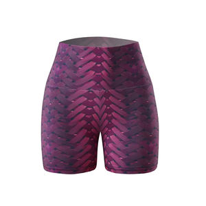 Shorts Deportivos de Cintura Alta para Mujer, Sin Costuras, Levanta Glúteos, para Yoga, Gimnasio, Fitness, con Estampado por Transferencia Térmica, Transpirables - Product Image 1