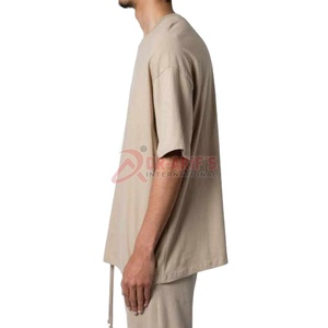 Heavyweight 100% Cotton Knitted Plus Size Men's T-Shirt Custom Design Print Oversized High Quality Plain Heat-<b>Transfer</b> - Product Image 5