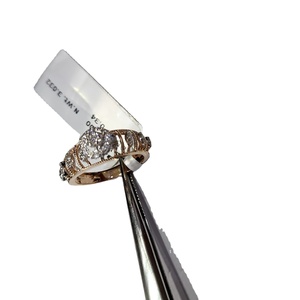 Elegantes Anillos de Diamantes de Oro Rosa Sólido de 14K para Mujer, 0.34ct, Corte Brillante Vintage, Diseño Elegante, Chapado en Rodio, Certificado IGI - Product Image 1