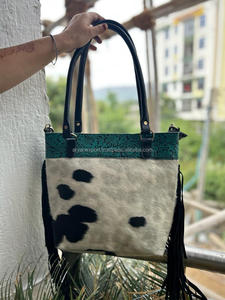 Bolso de mano con flecos de piel sintética para mujer, bolso de mano con estampado de Color en relieve, Vintage, para axilas - Product Image 6