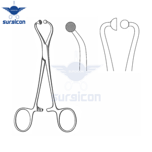Pinza quirúrgica articulada de acero inoxidable premium de 11 cm / 4-1/2 pulgadas para toallas de papel, instrumento de sujeción segura - Product Image 3