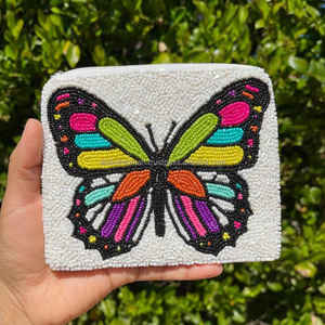 Handmade Ladies <b>Purse</b> Fashion Vintage Embroidered <b>Coin</b> Holder with Glass Beads for <b>Women</b> and Girls - Product Image 5