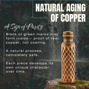 Premium <b>Copper</b> Water <b>Bottle</b> Handmade Metal <b>Drinking</b> <b>Bottle</b> for Home Office and Travel Use - Product Image 6