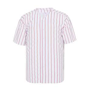 Maillot de baseball personnalisé à rayures fines 100 % polyester séchage rapide col en V pour équipe, impression numérique, vêtements de sport - Product Image 5