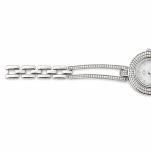Pulsera de Reloj de Plata de Ley 925 con Doble Halo de Circonita Cúbica para Mujer, Reloj de Lujo con Acabado Pulido, Regalo para Fiesta, Diseño de Joyería - Product Image 2