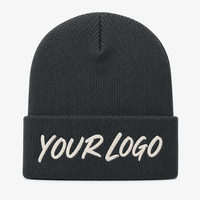Gorro de Invierno Personalizado con Logotipo Bordado al por Mayor, Gorro de Punto Cálido con Puño, Unisex para Hombres y Mujeres, Gorro de Esquí para Exteriores