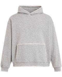 Sweat-shirt à capuche gris surdimensionné pour homme, avec poche kangourou, style streetwear, épais, décontracté, pour l'hiver, fabricant OEM - Product Image 1
