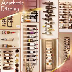 Juego de 2 Estantes Metálicos Modernos para Botellas de Vino, Modelo KRB75896, de Alta Calidad, para Bodega, Hogar y Cocina - Product Image 5