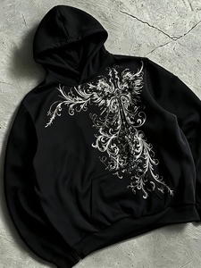 Sweat-shirt à capuche unisexe imprimé de haute qualité en molleton de coton doux pour hommes et femmes, idéal pour les activités de plein air - Product Image 3