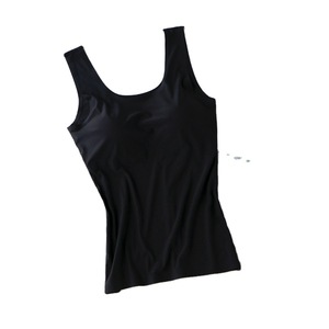 Women's Black Knitted Scoop Neck <b>Tank</b> <b>Top</b> Casual Solid Color Regular Length <b>Spaghetti</b> <b>Straps</b> - Product Image 2