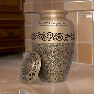 Modern Style Adult Cremation Urns New Design Textured Paint <b>Memorial</b> Ashes Jars Wholesale Funeral Supplies Metal Decorative Urns - Product Image 5