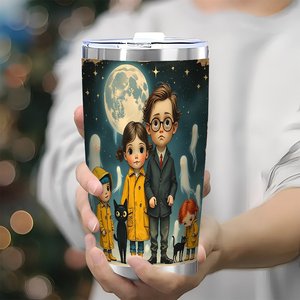 Stainless Steel Tumbler 20oz Double Wall Insulated Travel Mug With Custom Art Design For <b>Coffee</b> Tea - Product Image 3
