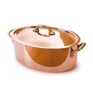 Export Quality Copper <b>Saucepan</b> with Lid Heavy Duty Cooking Pot for Kitchen Restaurant Use Gas Stove Compatible Durable Home Uses - Product Image 2