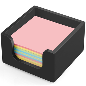 Bloc de notas de madera con soporte para notas adhesivas, diseño clásico para el hogar, organizador de escritorio multiusos con precio al por mayor. - Product Image 4