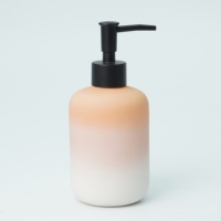 Distributeur de savon cylindrique en résine écologique, accessoire de salle de bain pour la maison et l'hôtel