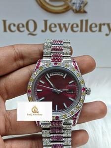 Montre de luxe pour homme en moissanite et diamants, style hip-hop, avec cadran pavé étincelant, montre-bracelet tendance et audacieuse - Product Image 6
