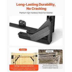 2 Set Kit Ferramenta Anti-Cedimento per Telaio Cancello, Staffa Angolare, Chiusura a Scatto e Viti per Casette e Magazzini - Product Image 4