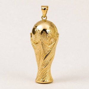 18K Yellow Gold Football <b>Trophy</b> Pendant for Men Custom Sports Championship Locket Wholesale Jewelry - Product Image 3