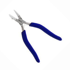 New Arrival Half Flat Round Nylon Jaws <b>Long</b> Handle Pliers 160mm Jewelry Making Tools Durable Stainless Steel Jewelry Workshop - Product Image 1