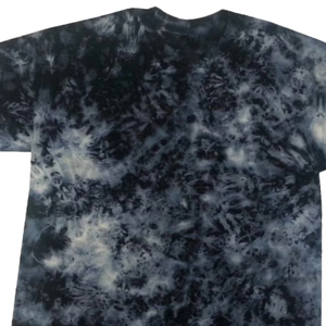 Men's <b>Tie</b>-Dye Short Sleeve T-Shirt <b>Knitted</b> O-Neck Casual Regular Fit Dark Blue White Patterned Design - Product Image 2