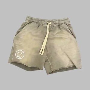 Shorts de Hombre de Alta Calidad, Estilo Americano, con Efecto Deslavado, Parches con Impresión Personalizada y Lavado Ácido, Estilo Urbano - Product Image 5