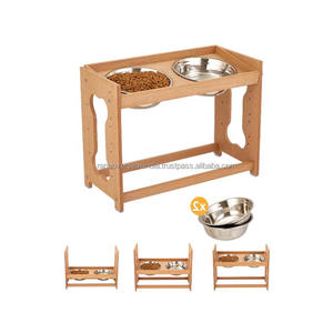 ชามสเตนเลสสำหรับสัตว์เลี้ยงที่สง่างามพร้อมขาตั้งไม้มีให้เลือกหลายแบบในราคาที่เหมาะสม - Product Image 5